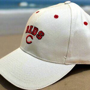 Cincinnati Reds Vintage Late '90s MLB White "Block Reds" NOS Cap